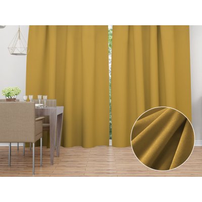 Biante Sametový závěs SV-009 Okrový 140x140 cm – Zboží Mobilmania
