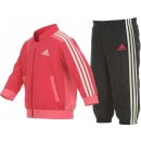 Dětská tepláková a sportovní souprava Adidas 3 Stripe Hooded Jog Suit Baby Pink White