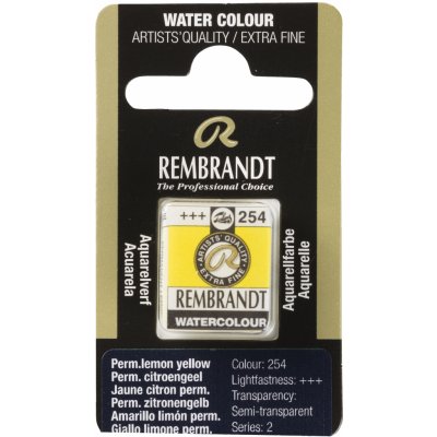 Rembrandt akvarelová barva v půlpánvičce 254 Permanent Lemon Yellow – Hledejceny.cz