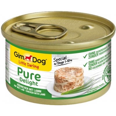 Gimdog Pure Delight Kuřecí s jehněčím 85 g – Zbozi.Blesk.cz