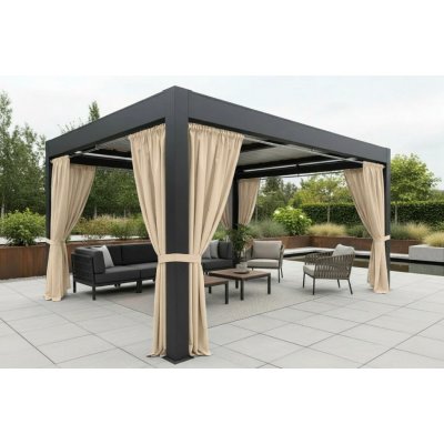 Mybesthome Venkovní zahradní závěs s kroužky GARDENIA TAPE 140x200 cm krémová – Hledejceny.cz
