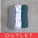 PETITE&MARS bambusová mušelínová Moussy Grey Planes 68 x 68 cm 3 ks – Sleviste.cz