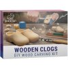 Pracovní nůž BeaverCraft hobby sada Wooden Clogs Carving Hobby Kit