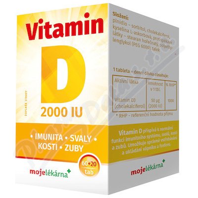 Moje lékárna Vitamín D 2000 IU 80 tablet – Hledejceny.cz