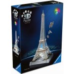 RAVENSBURGER 3D puzzle Iconics Svítící Eiffelova věž (Noční edice) 216 ks – Zboží Mobilmania