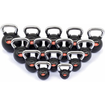 TRINFIT Kettlebell kov guma s chrom madlem 20 kg