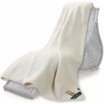 Wooline Oboustranná Merino přikrývka sněhově bílá Novozélandské Merino 200x220 – Zboží Mobilmania