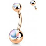 Šperky4U zlacený piercing do pupíku banánek BS0005-RD – Zboží Dáma