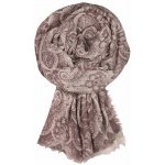 Bavlněný šátek se vzorem Ganga hnědá – Zboží Mobilmania