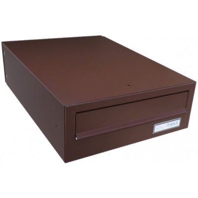 Poštovní schránka B-02 BASIC - pro zazdění s orámováním - lakovaná - RAL 8017 MAT. - HNĚDÁ ČOKOLÁDOVÁ – Zboží Mobilmania