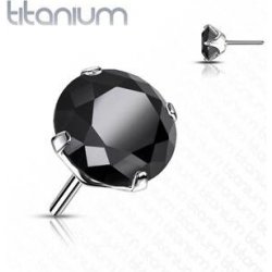 Šperky4U kamínek k Push In piercing do nosu titan TIT1148K-020