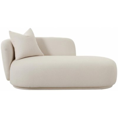 Nordic Living Krémově čalouněná lenoška Rhamon 175 cm bílá – Hledejceny.cz