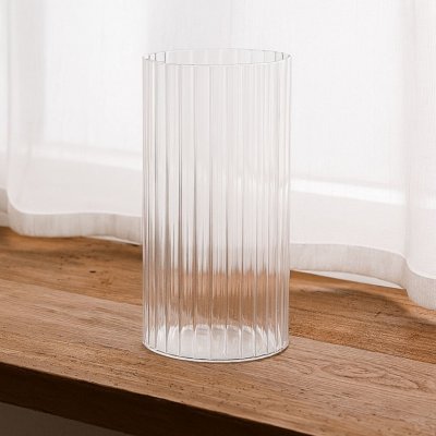 Duif Skleněná váza/svícen Louis čirá 24 cm M – Zboží Dáma