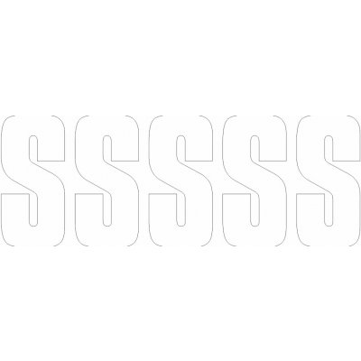 Samolepicí S bílá samolepící vinylová fólie arch 5 ks - písmena 50 mm – Zboží Dáma