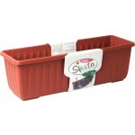 Plastia Samozavlažovací truhlík SIESTA LUX 60x20x19 cm terakota – Hledejceny.cz