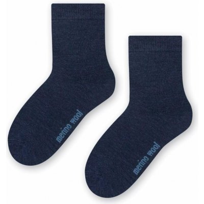 Dětské merino ponožky Brunko tmavě modrá