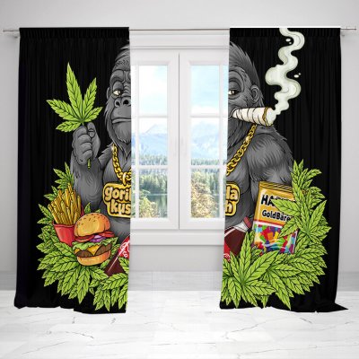 IMPAR Závěsy Gorilla kush (Rozměr : 140x250, Materiál: Blackout) – Hledejceny.cz