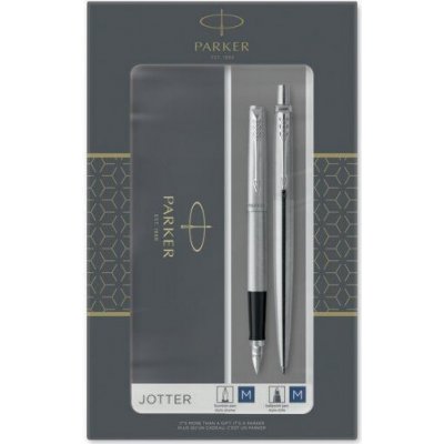 Parker 1501/1563258 Jotter Stainless Steel CT sada plnicího pera a tužky – Zboží Mobilmania