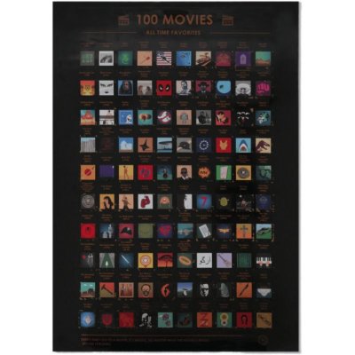 Stírací plakát – 100 filmů, které musíte vidět – Sleviste.cz