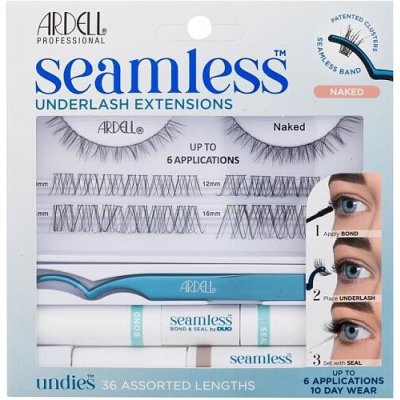 Ardell Seamless Underlash Extensions Naked umělé řasy pro ženy trsové řasy Naked 36 ks + lepidlo Duo Bond & Seal 8,7 g + odstraňovač lepidla Duo Remover 5 g + aplikátor 1 ks – Zbozi.Blesk.cz