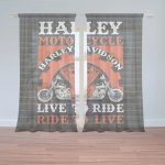 Sablio Záclony Harley-Davidson Live to ride, ride to live: 2ks 150x250cm – Hledejceny.cz