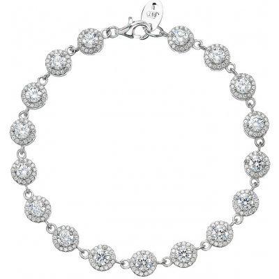 Šperky pro tebe stříbrný dámský Růže s bílými zirkony SB-B1554