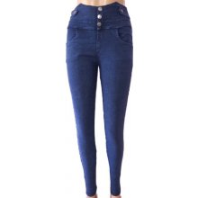 Elastické džínové kalhoty modré