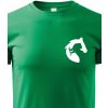 Dětské tričko dětské tričko Srdce kůň 2, zelená