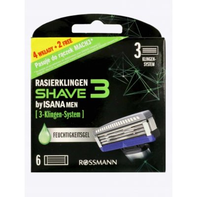 Isana Men Shave3 6 ks – Zbozi.Blesk.cz