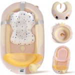 PupyHou Dětská skládací vanička s teploměrem a příslušenstvím růžová – Hledejceny.cz