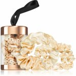 BrushArt Gift for You Slim & Midi satin scrunchie set gumičky do vlasů Blonde latte 3 ks – Zboží Dáma