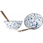 Made in Japan Set misek s hůlkami Maneki cat blue 400 ml 2 ks – Zboží Mobilmania