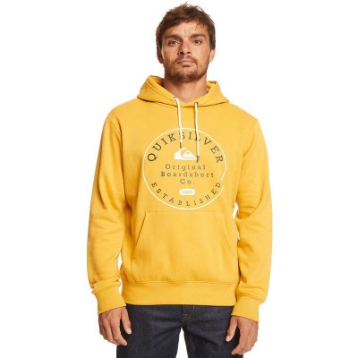 Quiksilver CIRCLE TRIM MUSTARD mikina přes hlavu – Zboží Mobilmania