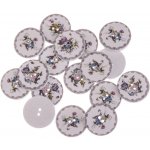 Knoflík 20 mm květinový dřevěný – Sleviste.cz