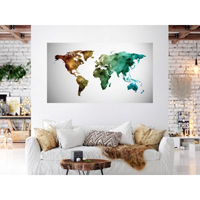 Nalepte.cz samolepka na zeď Barevná mapa světa , rozměry 100 x 57 cm – Zboží Dáma
