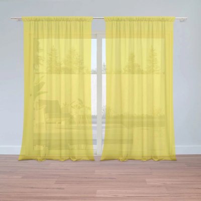 Záclony Žlutá 2: 2 ks - 150x250 cm - Sablio – Hledejceny.cz