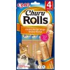 Pamlsek pro kočky Inaba Ciao Churu Rolls Chicken wraps & Chicken cream 4 x 10 g