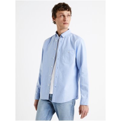 Celio Daxford pánská bavlněná košile světle modrá