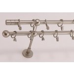 GAROL Kovová garnýž Cilinder dvojitá exclusive satyna komplet 200 cm – Sleviste.cz