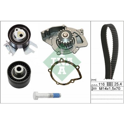 Vodní pumpa + sada ozubeného řemene INA 530 0449 30 – Zbozi.Blesk.cz