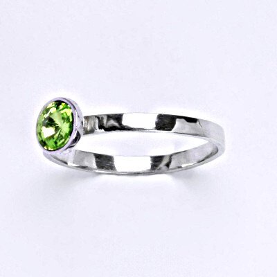 Čištín Stříbrný se Swarovski krystalem peridot T 1336 6382 – Hledejceny.cz