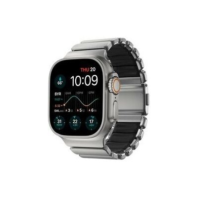 NOMAD Stratos Titanium FKM na Apple Watch 45/46/49 mm černý/šedý NM014421858 – Zboží Živě