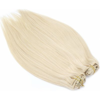 Deluxe clip in sada 60cm platinová blond – Zboží Mobilmania