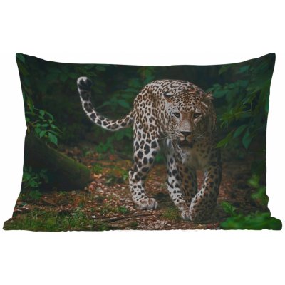 MuchoWow Vnější polštář Divoká zvířata Leopard Džungle Příroda 50x30