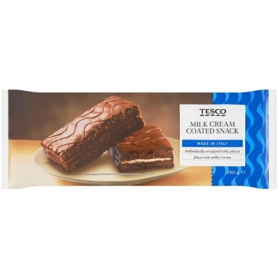 Tesco Cukrářský výrobek s kakaovou polevou a mléčnou náplní 10 x 35 g