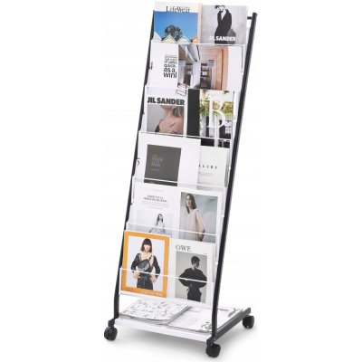 VEVOR stojan na brožury 475x400x1355 mm, 6-patrový skládací stojan, 4,5 kg – Hledejceny.cz