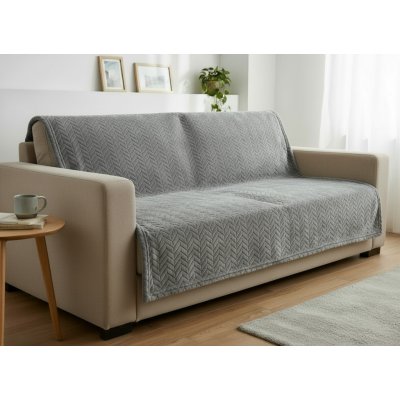 Mybesthome Přehoz na sedačku - pohovku - deka SOFIA 170x210 cm tmavě šedá – Zboží Dáma