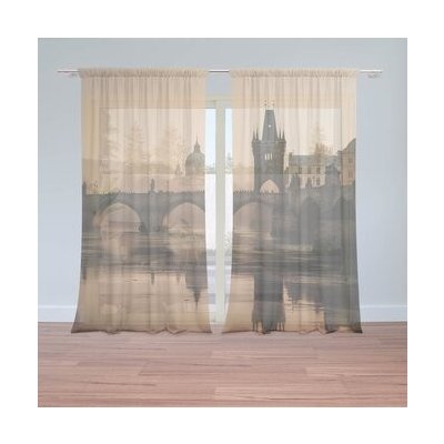 Sablio Záclony Praha Karlův most 1: 2ks 150x250cm – Hledejceny.cz