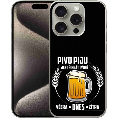 mmCase na iPhone 15 Pro - pivní motiv černé pozadí – Zboží Mobilmania