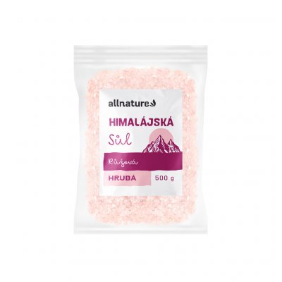 Allnature himalájská sůl růžová hrubá 500 g – Zbozi.Blesk.cz